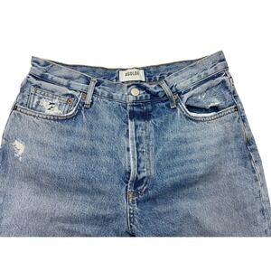 AGOLDE Womens Jeans Size 29 Blue Distressed Straight Leg Denim